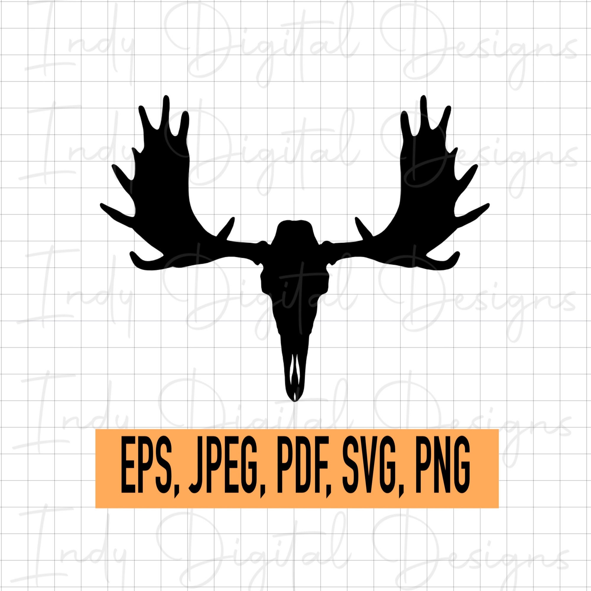 Moose Skull Silhouette Digital Download - Etsy