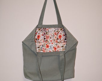 Green Corduroy Tote bag