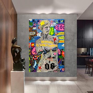 Anarchy Painting | Banksy Style Wall Art | Original Painting | 100% Hand Painted Pop Art