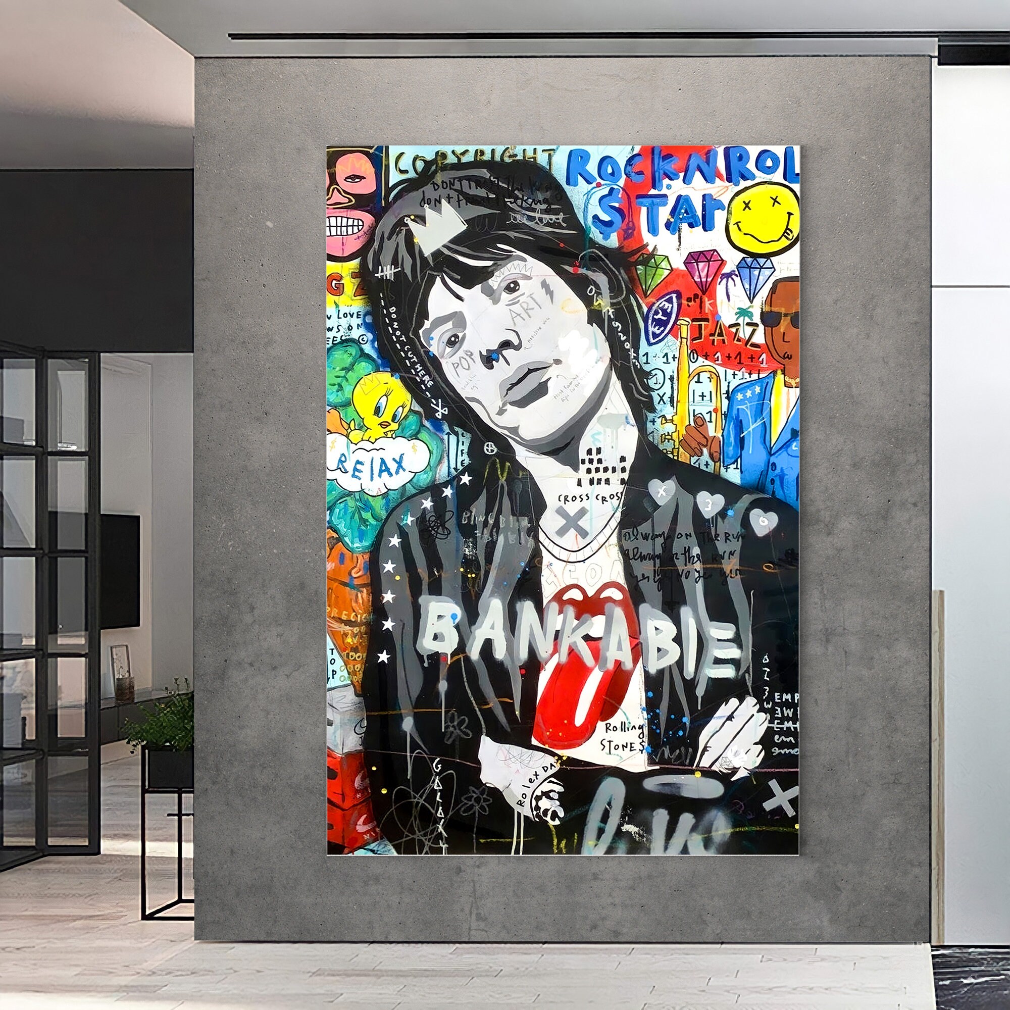 Bankable MJ Painting | Banksy Style Wall Art | Original Painting | 100% Hand Painted Pop Art