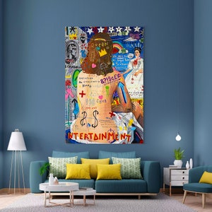Queen Oil Painting | Banksy Style Wall Art | Original Painting | 100% Hand Painted Pop Art