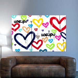 I&#39;m Always In Your Heart Painting | Banksy Style Wall Art | Original Painting | 100% Hand Painted Pop Art