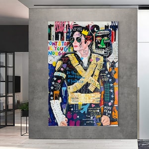 Hand Painted Michael Jackson Graffiti Pop Art Painting - Etsy