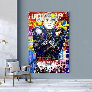 Andy Warhol Painting | Banksy Style Wall Art | Original Painting | 100% Hand Painted Pop Art