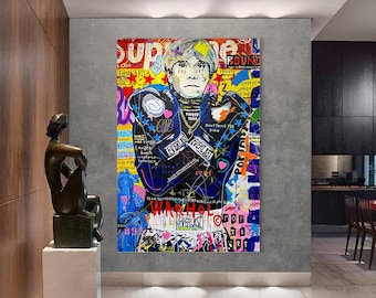 Andy Warhol Painting | Banksy Style Wall Art | Original Painting | 100% Hand Painted Pop Art