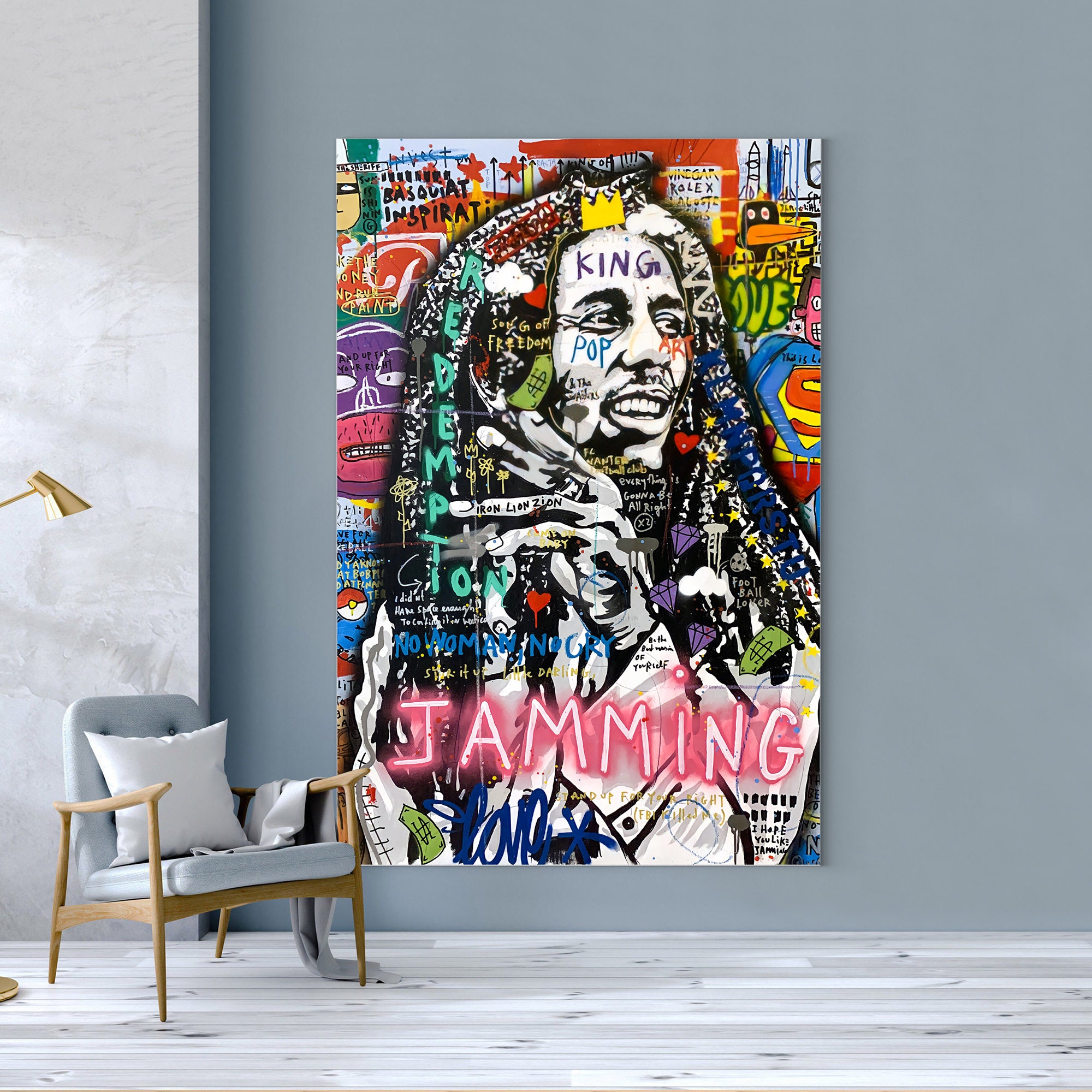 Bob marley painting - Etsy 日本