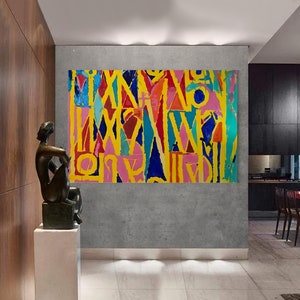 Colorful Caligraffiti Painting | Banksy Style Wall Art | Original Painting | 100% Hand Painted Pop Art
