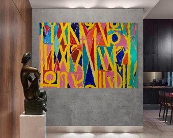 Colorful Caligraffiti Painting | Banksy Style Wall Art | Original Painting | 100% Hand Painted Pop Art