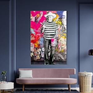 Picasso Painting | Banksy Style Wall Art | Original Painting | 100% Hand Painted Pop Art