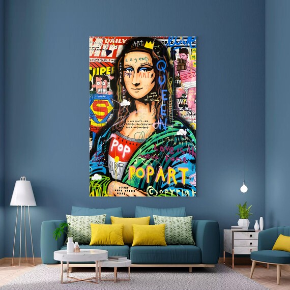 Mona Lisa Oil Painting | Banksy Style Wall Art | Original Painting