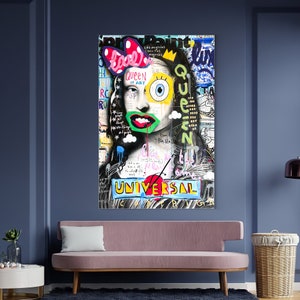 Mona Lisa Oil Painting | Banksy Style Wall Art | Original Painting | 100% Hand Painted Pop Art