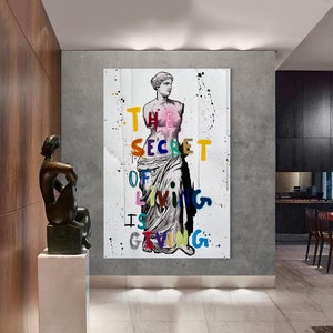 Venus Painting | Banksy Style Wall Art | Original Painting | 100% Hand Painted Pop Art