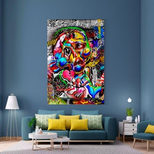 Requiem Painting | Banksy Style Wall Art | Original Painting | 100% Hand Painted Pop Art