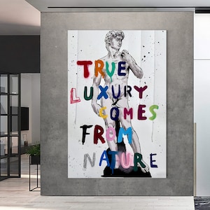 David Painting | Banksy Style Wall Art | Original Painting | 100% Hand Painted Pop Art