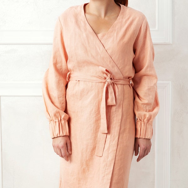 Linen robe for women, Linen bath robe women, Linen dressing gown women, Linen kimono robe for women, linen bathrobe, linen dressing gown