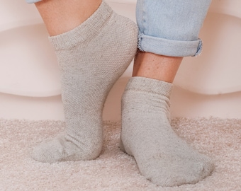 Organic linen socks (set of 2). Socks women 2 pairs. Casual socks, cute socks, Eco friendly socks, natural socks, yoga socks unisex