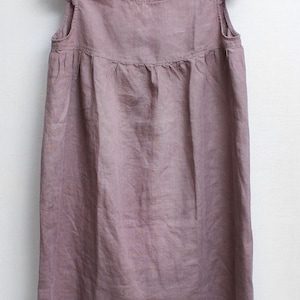 Robe en lin, chemise de nuit en lin bois rose. Robe d'été en lin, robes en lin pour femme, robe chasuble en lin, cadeau pour elle. Lin Woodrose image 4