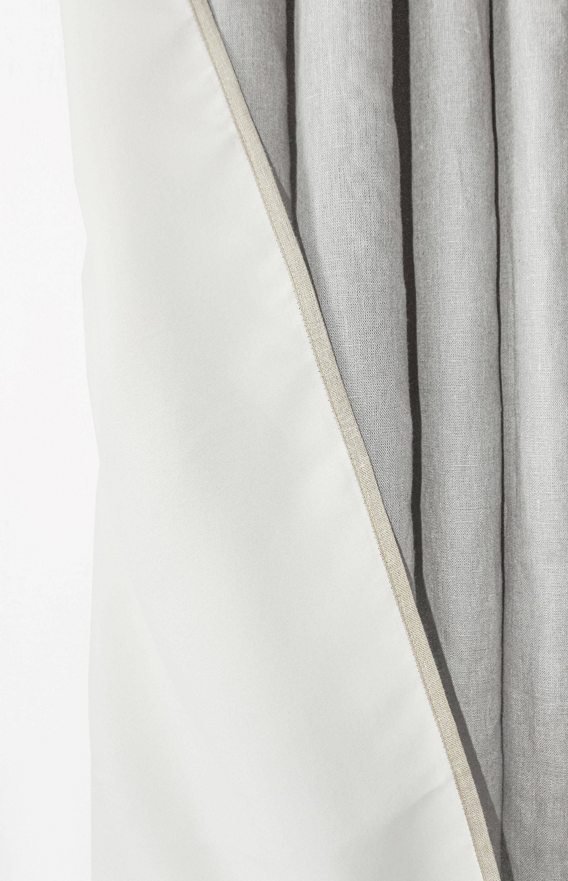 Linen Curtains Rod Tape. Linen Blackout Curtains Hidden Back - Etsy