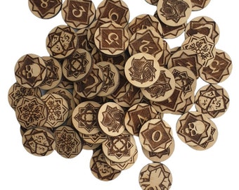 Arkham Horror LCG - set of wooden Chaos Tokens, 72pcs