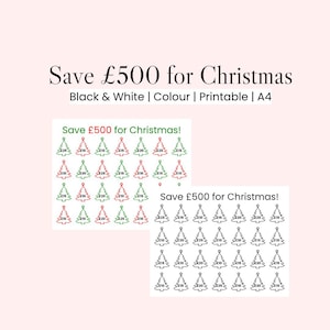 Save for Christmas: Fun & Flexible Savings Tracker, Christmas Fund, Budget Planner, Holiday Savings, Money Tracker