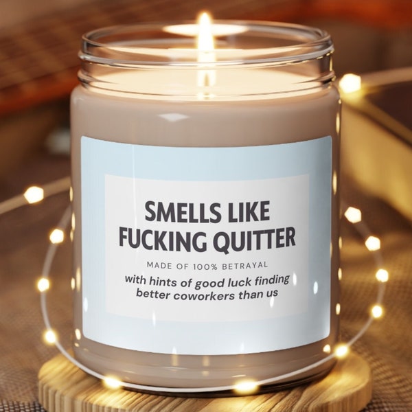 Coworker Leaving Gift, Coworker Candle, Colleague Goodbye Gift, Work Best Friend Leaving Present, Funny New Job Gifts, Smells Like Candle