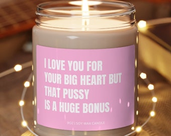 Dirty Candle Gift for Her, 8th Anniversary Gifts, Anniversary Gift Funny, Wife Birthday, Girlfriend Birthday Gift, Raunchy Anniversary Gifts