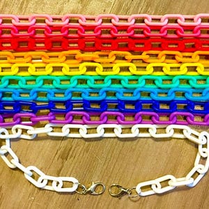 Hat Chains Link Chain For Trucker Hats - Hat Bars - Beautiful Colors! Your Choice! Brand New with Lobster Clasps - y2k