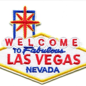 Parche con el letrero de Las Vegas, parche termoadhesivo listo para bordar, ¡Nuevo, de excelente calidad!