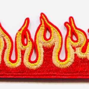 Fire Patch Iron On Flame Patch Ready Logo Embroidered Brand New High Quality!