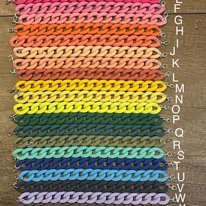 Hat Chains Acrylic Chain Links For Trucker Hats - Hat Bars - Beautiful Colors! Your Choice! Brand New with Lobster Clasps - y2k Matte