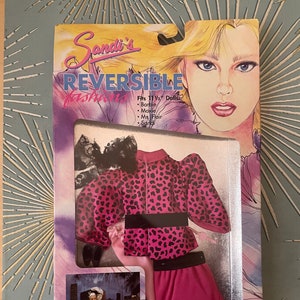 Vintage 1980s Sandi&#39;s Reversible Fashions #950 Outfit by Totsy New NRFP Fits Barbie Maxie Ms. Flair Sandi