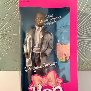 Rare 1987 Vintage Mattel Perfume Giving Ken African American Barbie Doll NRFB