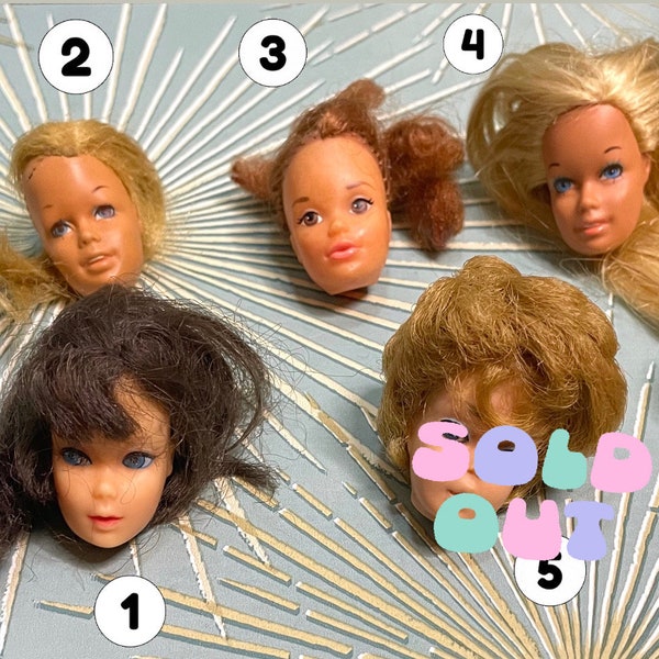 Your Choice: Vintage Barbie Heads - Talking Barbie, Original & Repro Malibu Barbie, Kelley Quick Curl, Bubblecut Blonde (Head only, No body)