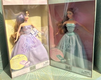 birthday barbie blue dress Vintage 2003 Wishes Purple or Gown Mattel Collector Edition NRFB Crafted with quality materials Sibling Family Adult Women's Sale | SEROYA Size:SM