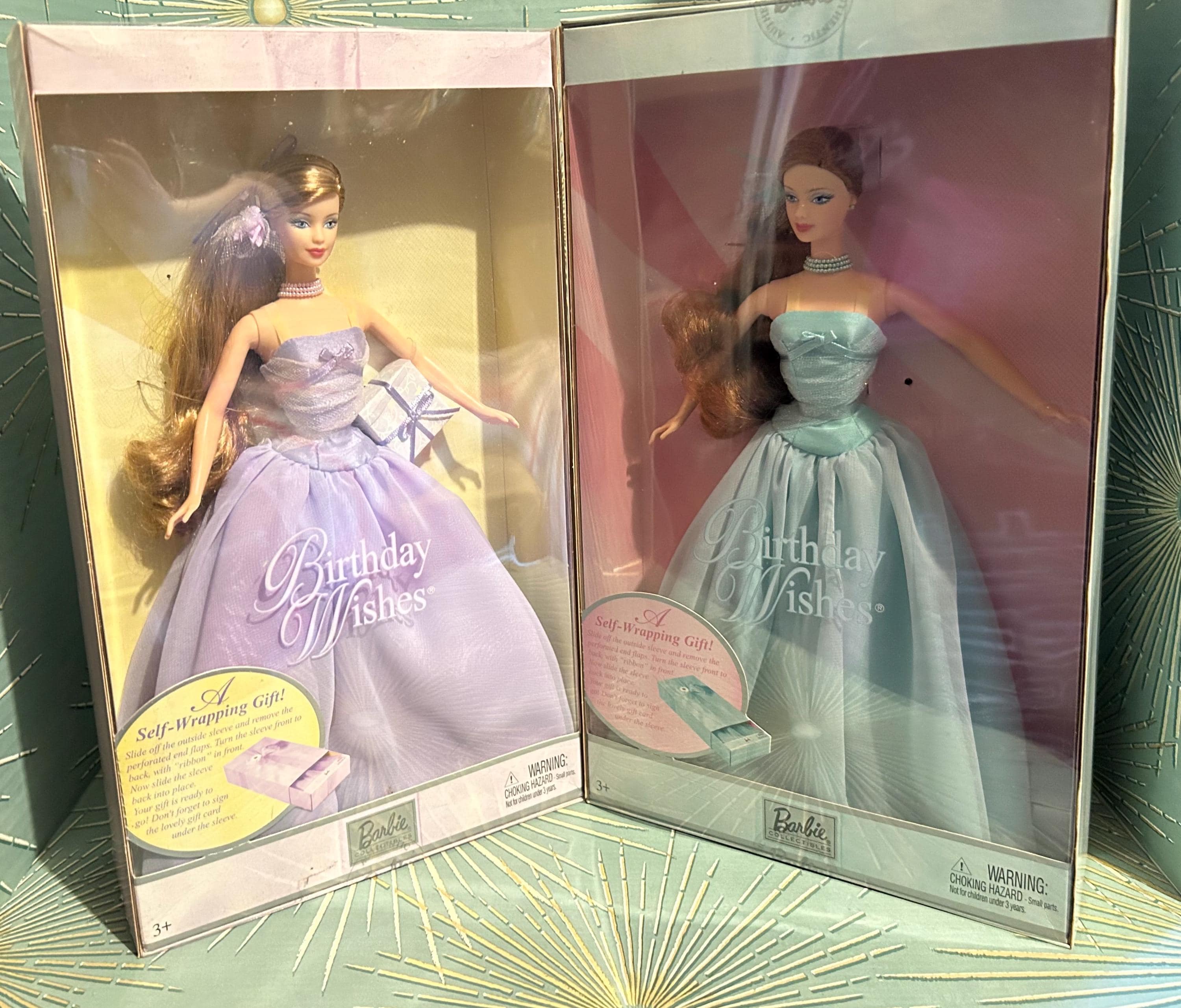 birthday wishes black barbie blue dress 2000s 2000 The package is designed to look delicately gift Mattel Birthday Wishes Barbie, Collector