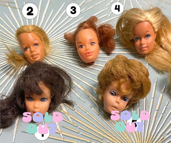Your Choice Vintage Barbie Heads Talking Barbie Original Repro Malibu Barbie Kelley Quick Curl Bubblecut Blonde head Only No Body Etsy