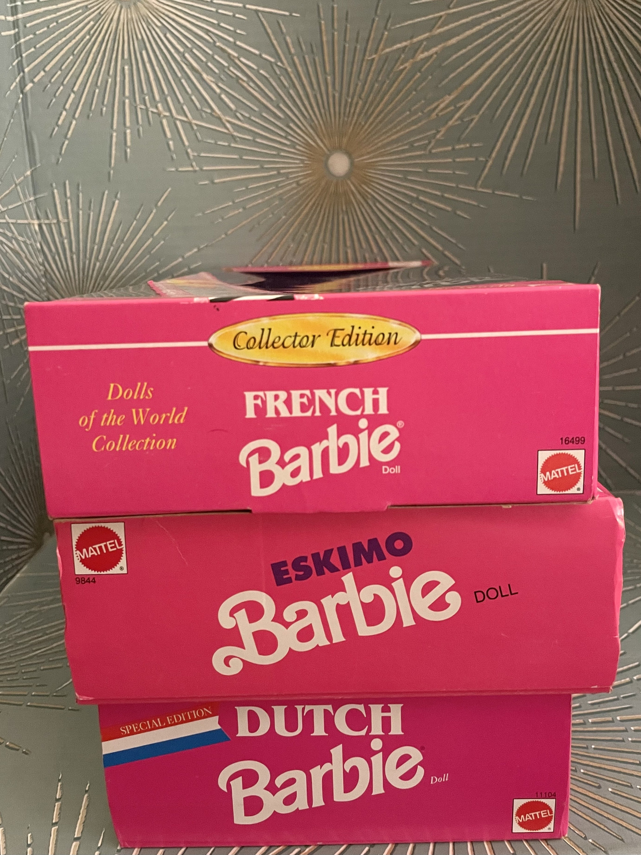 Vintage 1990s Dolls of the World Barbie: French / Eskimo / Dutch