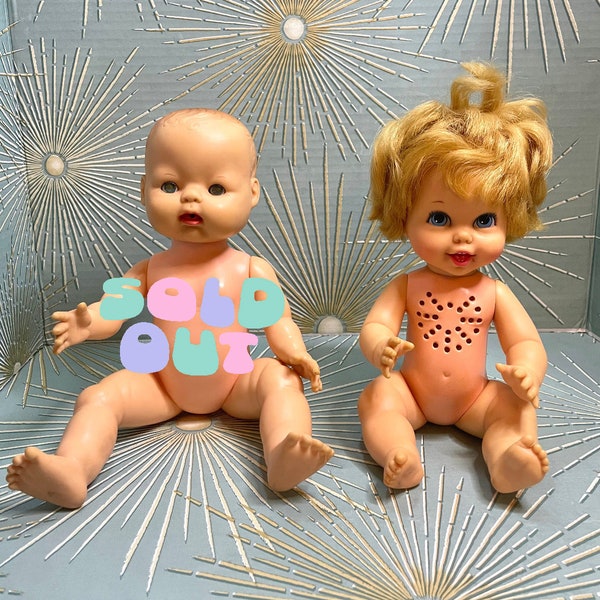 Your Choice: Vintage 1960s Drink & Wet Sleepy Eyes Baby Doll by Horsman or Baby Small Talk by Mattel Mid-Century Collectible Dolls