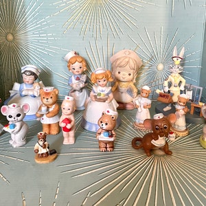 Your Choice: Vintage Kitschy 1960s - 1990s Nurse RN Themed Ceramic Porcelain Wooden Pottery Figurines Figures Various Designs