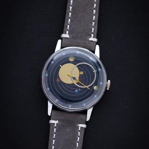 Orologio vintage RAKETA Kopernik. Lancette sole-luna 2609 HA. Copernico. Retro. Antiurto