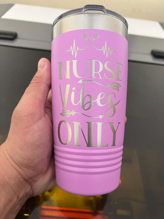 Personalized Laser Engraved 20oz Tumbler: Powder Coated Polar Camel