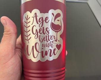 Vaso personalizado de 20 oz grabado con láser: regalo corporativo con recubrimiento en polvo