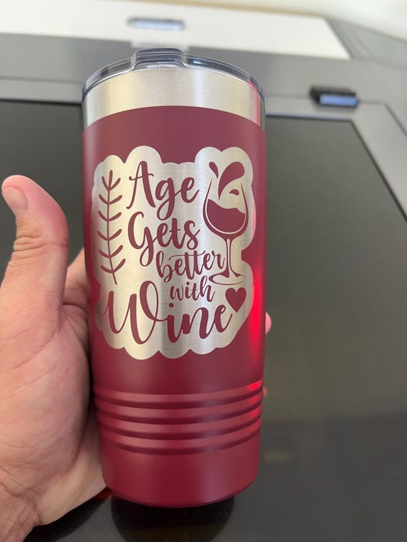Personalized Laser Engraved 20oz Tumbler: Powder Coated Corporate Gift