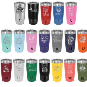 Personalized 20oz Tumbler, ADD YOUR LOGO, Wholesale Tumblers, Laser Engraved Cup, Corporate Gift, Branded, Powder Coated, Bulk Tumblers