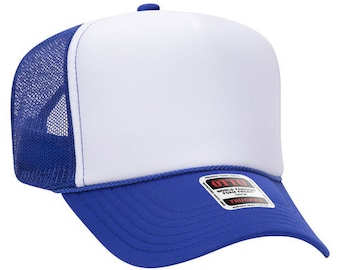 Otto Trucker Hats High Profile, Trucker Foam Front Cap, Adjustable, SnapBack, 5 Panel Mesh Back STYLE 39-165