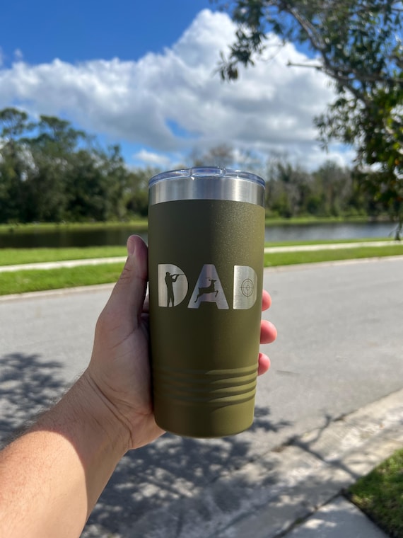 Personalized Hunting Tumbler: Laser Engraved 20oz Dad Gift