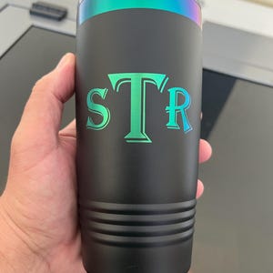 Personalized 20oz Tumbler, Ion-Plated, ADD YOUR LOGO, Wholesale Tumblers, Laser Engraved Cup, Corperate Gift,
