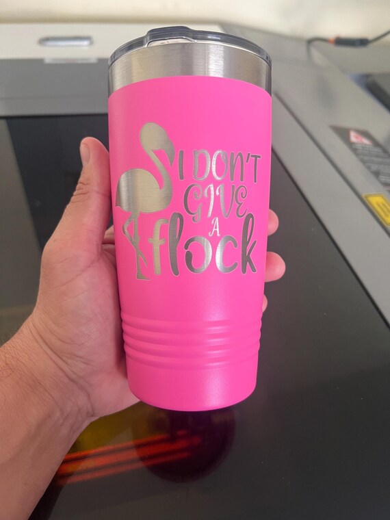Personalized Flamingo Tumbler: Funny Laser Engraved 20oz Cup
