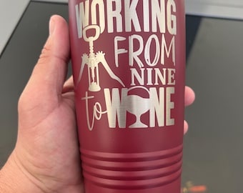 Vaso de vino personalizado: Camello polar de 20 oz grabado con láser, regalo corporativo