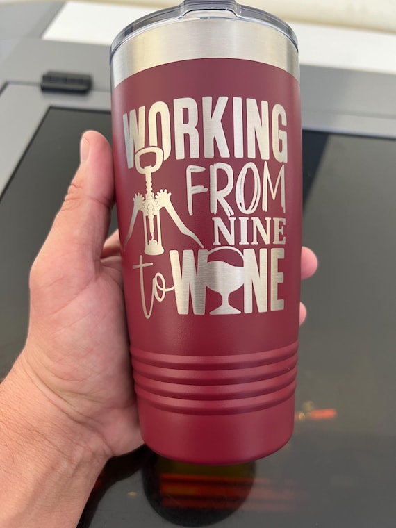 Personalized Wine Tumbler: Laser Engraved 20oz Polar Camel, Corporate Gift